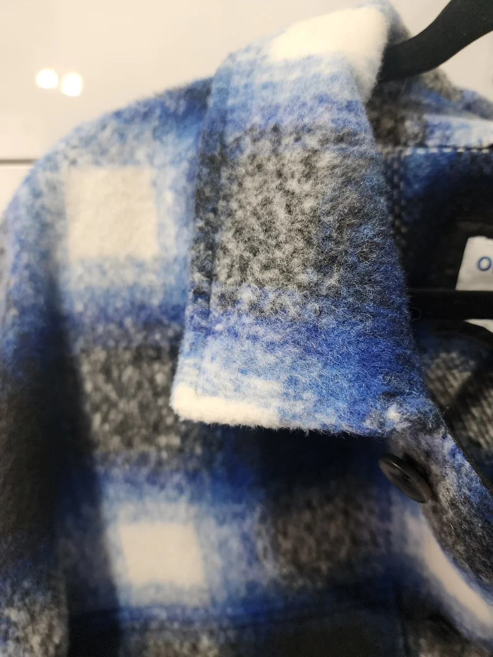 Old Navy Blue, White & Black Plaid Shacket
